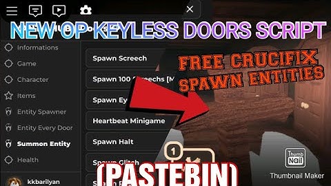 Roblox NEW KEYLESS DOORS GUI Script - Vanta Hub 🔥 FREE Crucifix, Entity Spawn & Badges! ( Pastebin)