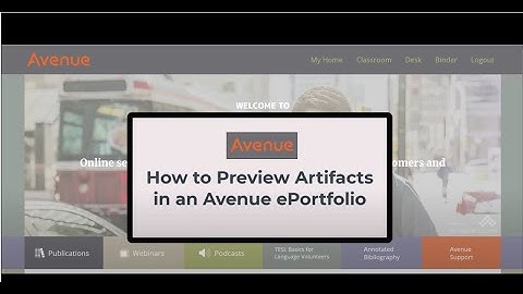 How to Preview Artifacts in an Avenue ePortfolio