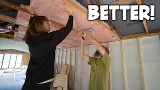 We're So Close to Finishing the New Ceiling  Salvaged mobile Home Rebuild