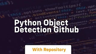 python object detection github
