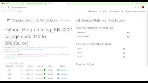 ||Python programming quiz 5 || 100% correct answer