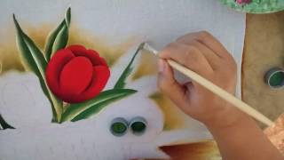 Ensinando a pintar tulipas vermelhas com lia ribeiro