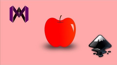 How to Create an Apple in Inkscape. Vector Drawing. Vector tracing. Illustration.