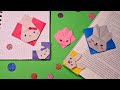 DIY Оригами Закладки Зайчик и Hello Kitty. Простые закладки для книг из бумаги своими руками