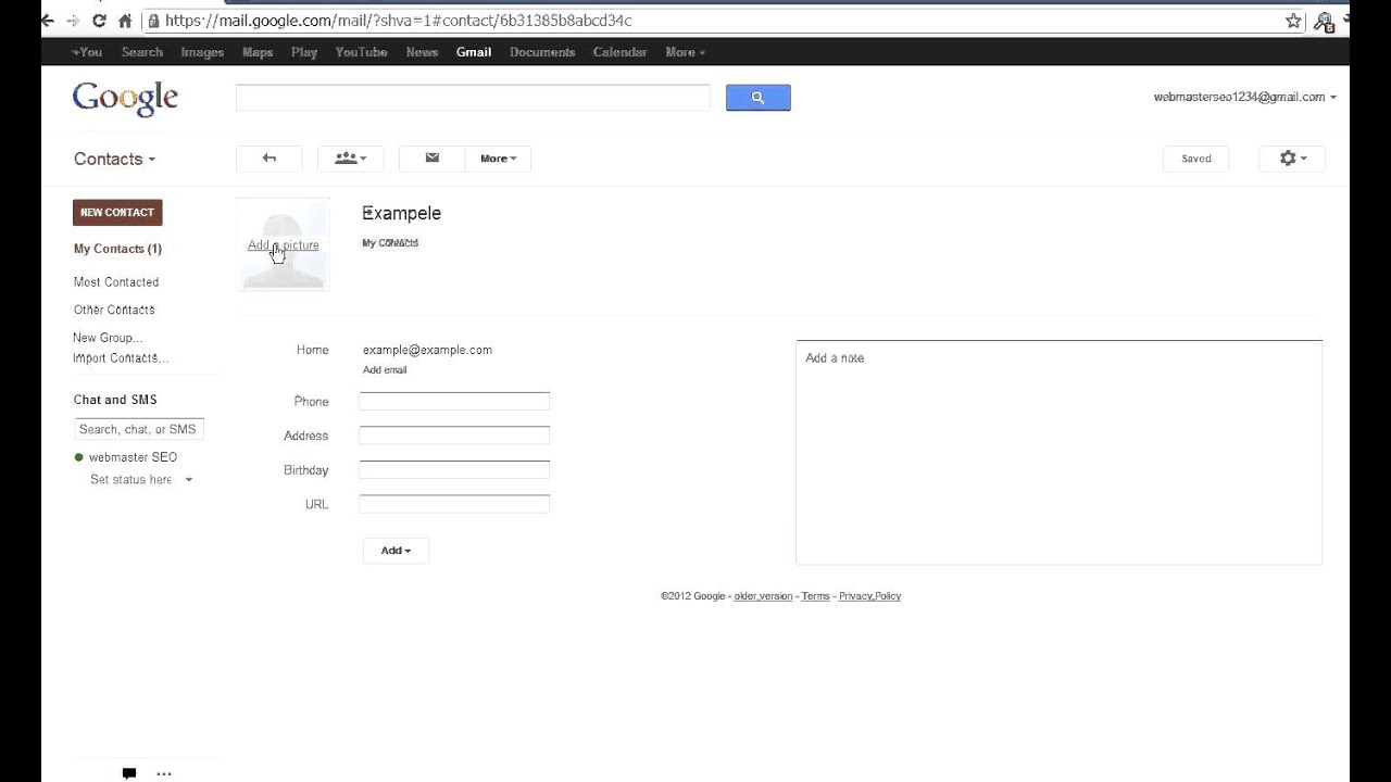 How To Add Picture To Contacts In Gmail Youtube