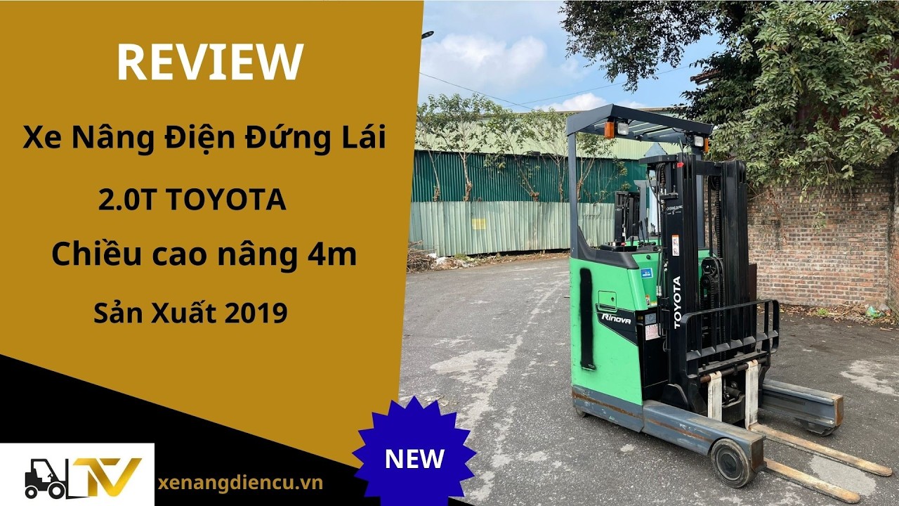 Xe Nâng Điện cũ đứng lái 2.0T, Toyota 8FBR20 hàng Nhật Bãi chưa qua sử dụng tại Việt Nam