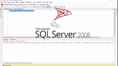 Repair Sql Server database error data in select query