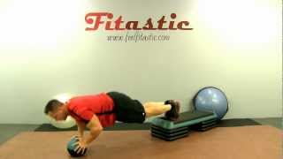 Stepper Knee Tuck to Medicane Ball Push Up