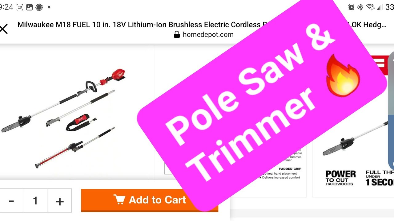 🔥 Milwaukee Pole Saw & Trimmer Atachment Hack YouTube