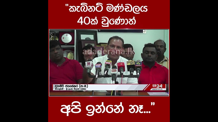 "කැබිනට් මණ්ඩලය 40ක් වුණොත් අපි ඉන්නේ නෑ..."