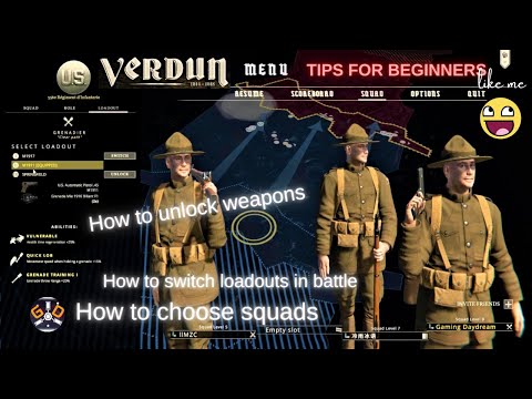 VERDUN TIPS FOR BEGINNERS PC 2021 HOW TO UNLOCK WEAPONS, SWITCH LOADOUTS IN BATTLE, CHOOSE SQUADS