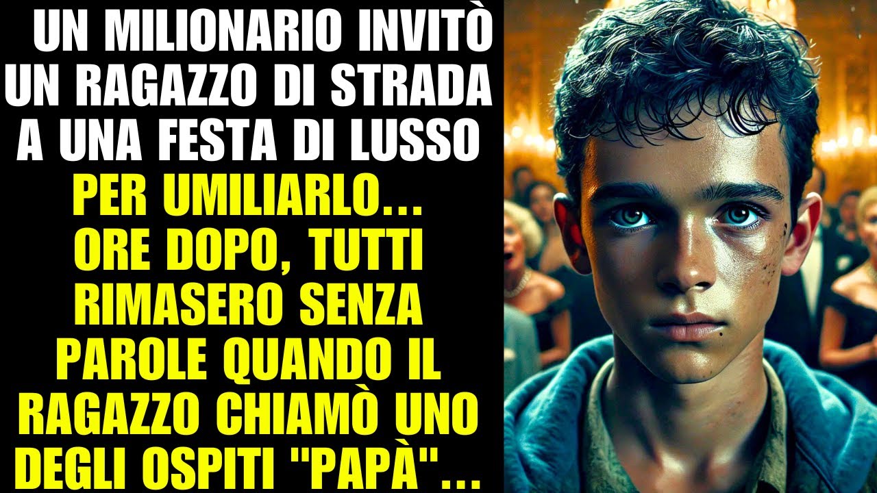 "Un milionario invitò un ragazzo di strada per umiliarlo, ma la sua ...