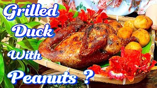 Harvest duck eggs and make grilled duck with peanuts