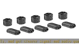 uxcell 13mm Ferrite Cores Ring Clip-On RFI EMI Noise Suppression Filter Cable Clip, Black 10pcs