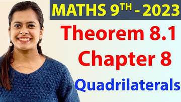 Theorem 8.1 (Page 104) - Chapter 8 - Quadrilaterals - Maths Class 9, New Syllabus 2023 CBSE