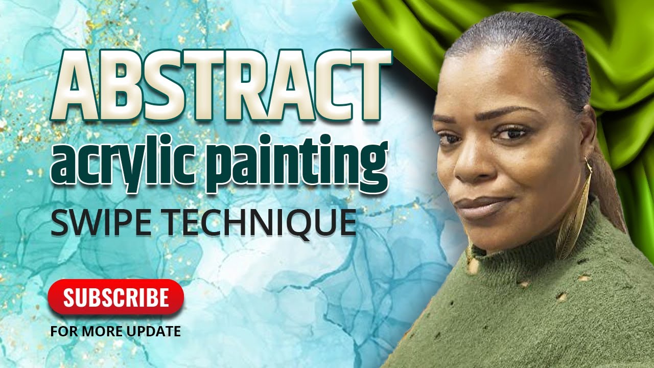 Abstract acrylic painting swipe technique || Xpressions Of Art - YouTube