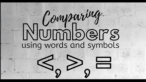 Comparing numbers using words and symbols