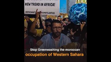 Stop Greenwashing the moroccan occupation of Western Sahara.