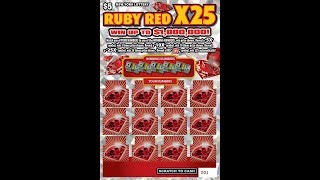 $5 - RUBY RED X25 NEW TICKET!  Lottery Bengal Scratch Off instant tickets