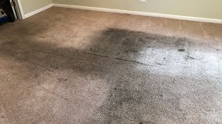 Advanced Cleaning Vlog #16 || Heavily soiled mancave carpet cleaning