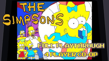 Simpsons Arcade Game on PS3 - Full Playthrough - 4 Player Co-Op