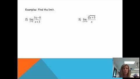 Finding Limits Using Direct Substitution