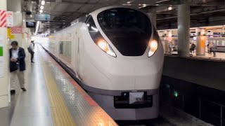 E657系ｶﾂK4編成が北千住駅3番線を通過するシーン（2023.5.16.10:59）