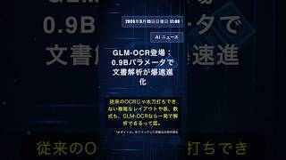 🧐👉 GLM-OCR登場：0.9Bパラメータで文書解析が爆速進化 #QixNewsAI