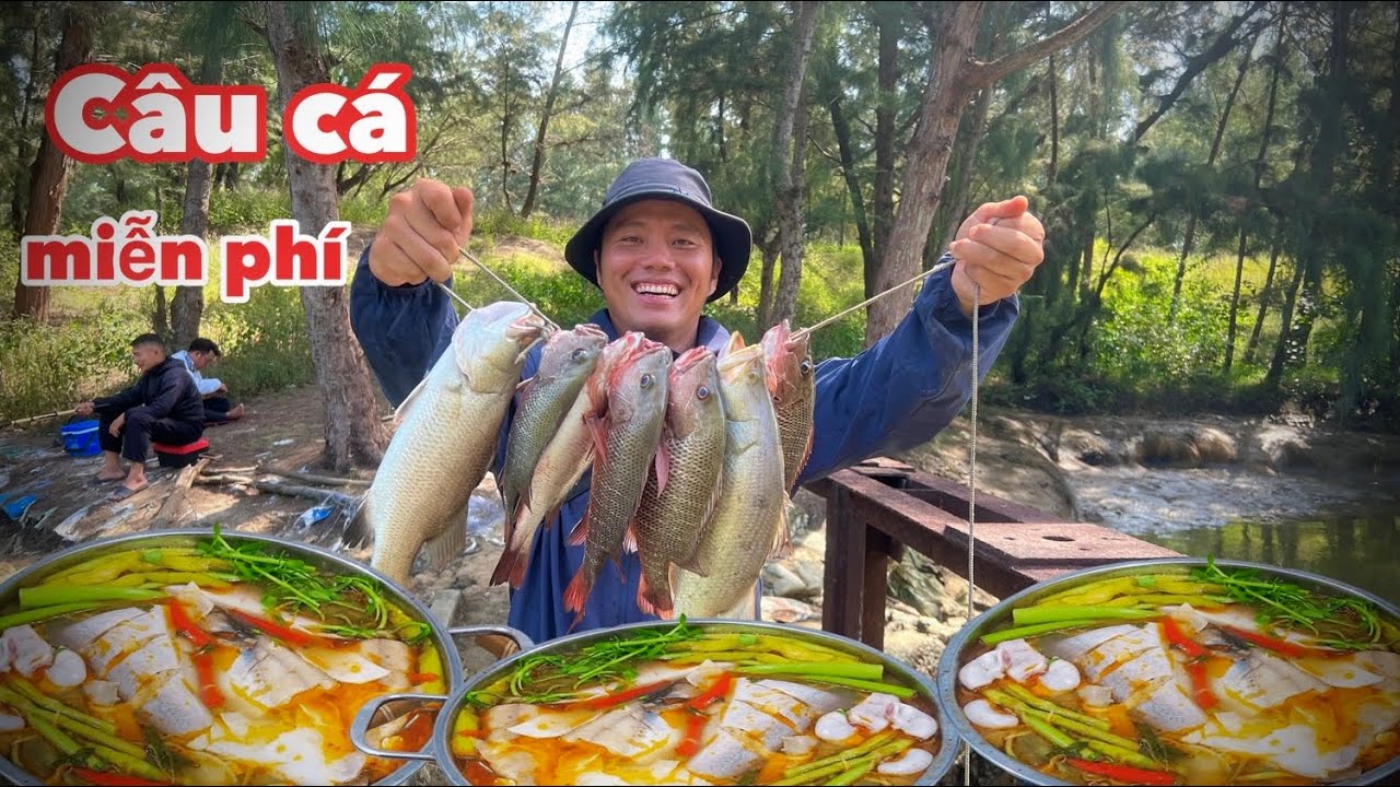 Điểm Câu Miễn Phí Mà Toàn Cá Ngon Đem Về Nấu Nồi Măng Chua Siêu Ngon | Cuộc Sống Nông Thôn