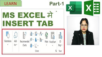 MS excel insert tab functions in Hindi | Pictures Shapes Charts Symbols in Excel |Part1|