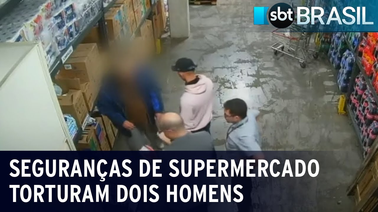 Seguranças de supermercado torturam dois homens por mais de 1 hora | SBT Brasil (05/12/22)