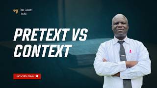 26-0726M || Pretext vs Context || Pr. Amiti Tom || ECA Sunday Service