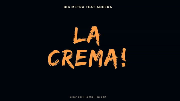 Big Metra Feat. Aneeka - La Crema (Cesar Castilla Hip Hop Edit)