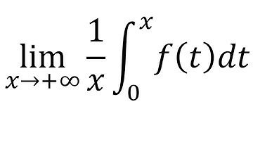 The limit of (1/x)integral from 0 to x of f(t)dt