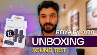 BOYA BY-V20 Wireless Mic Unboxing &amp; Review | Best Budget Mic for Android? (Sound Test!) Urdu /Hindi