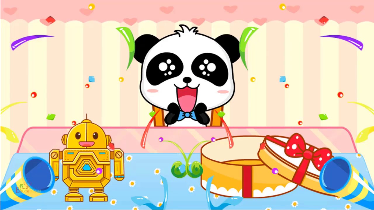 Baby Panda Birthday Party Educational Games For Kids Youtube