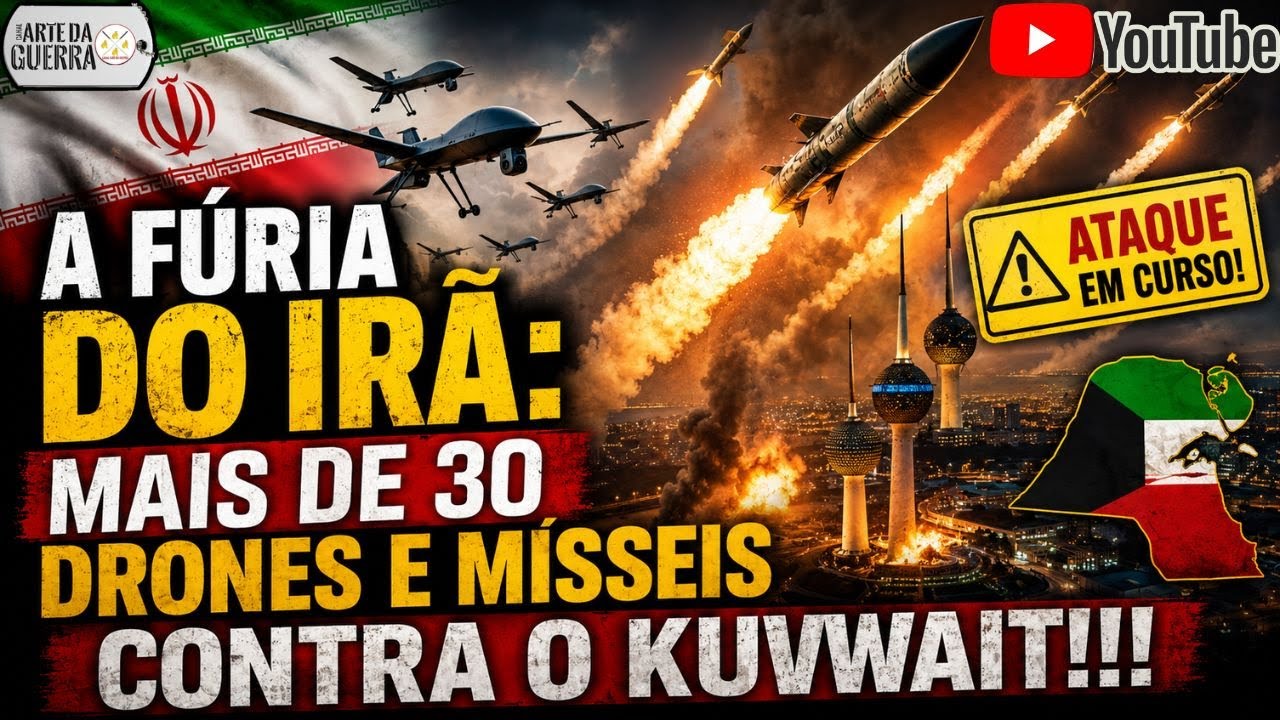 A Fúria do Irã: Mais de 30 Drones e Mísseis Contra o Kuwait!!!