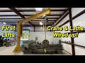 New Shop Space Update 12: 3 Phase Electrical Circuits, Lathe &amp; Crane First Tests