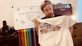Ricky Wilson wearing his Isle of Wight Festival 2020 Charity T-Shirt supporting WightAID