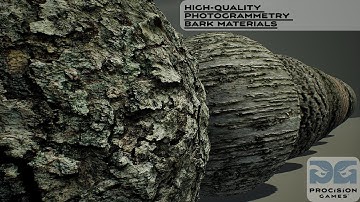 High-Quality Photogrammetry Bark Materials