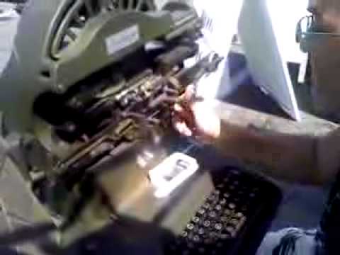 Vintage 1941 Graphotype in motion - YouTube