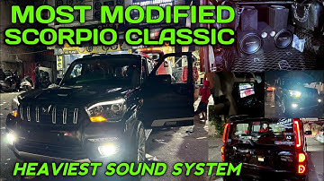 Scorpio Classic 2023 FULLY modified🔥 HEAVY SOUND System| Best Car Accessories, Car Beauty Jalandhar