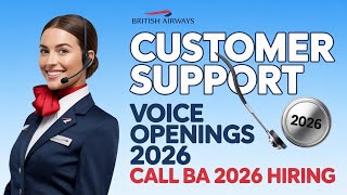 British Airways Customer Support Hiring 2026 || Call BA Hiring Updates @RvConsulting22 