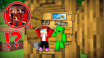 TINY JJ and Mikey Built a Secret Base Inside a SCARY TREE JJ