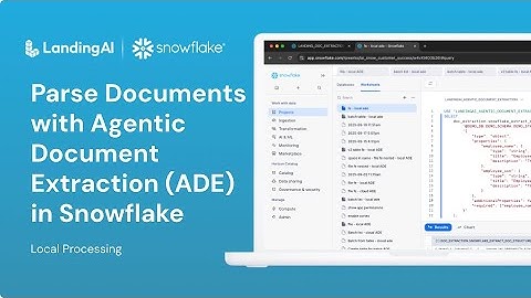 Parse Documents with Agentic Document Extraction in Snowflake