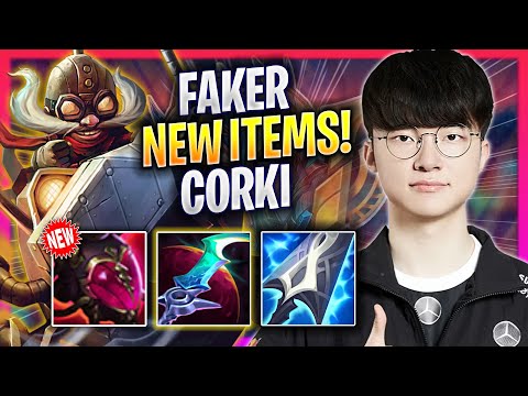 FAKER TRIES CORKI WITH NEW ITEMS! - T1 Faker Plays Corki MID vs Akali! | Sason 2024