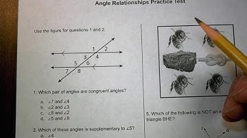 Angle Relationships Practice Test Part 1