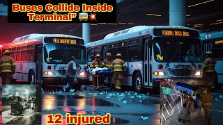 Port Authority Bus Crash NYC | 12 Injured After Buses Collide Inside Terminal