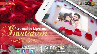 Marriage Invitation Video for Whatsapp | Save The Date Video 2024 | VG-735