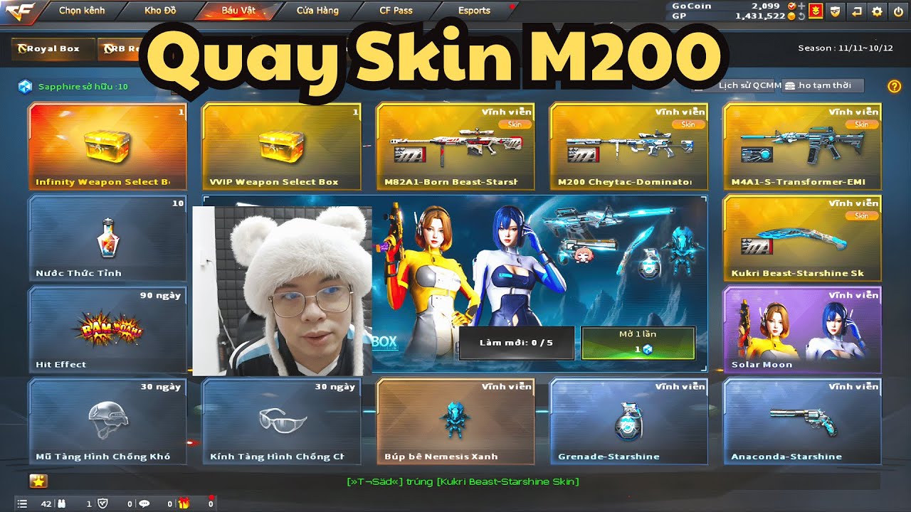 [ Đột Kích Crossfire ] KHO BÁU HOÀNG GIA SAPPHIRE STAR SHINE - Quay Skin